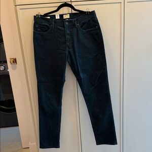 Todd Snyder Teal Corduroy Straight-Leg Pants